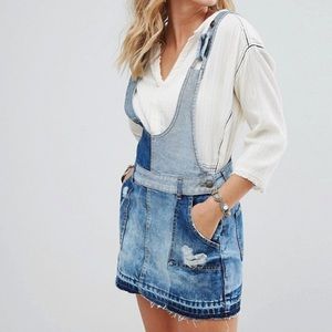 Free People Patchwork Overall Dress